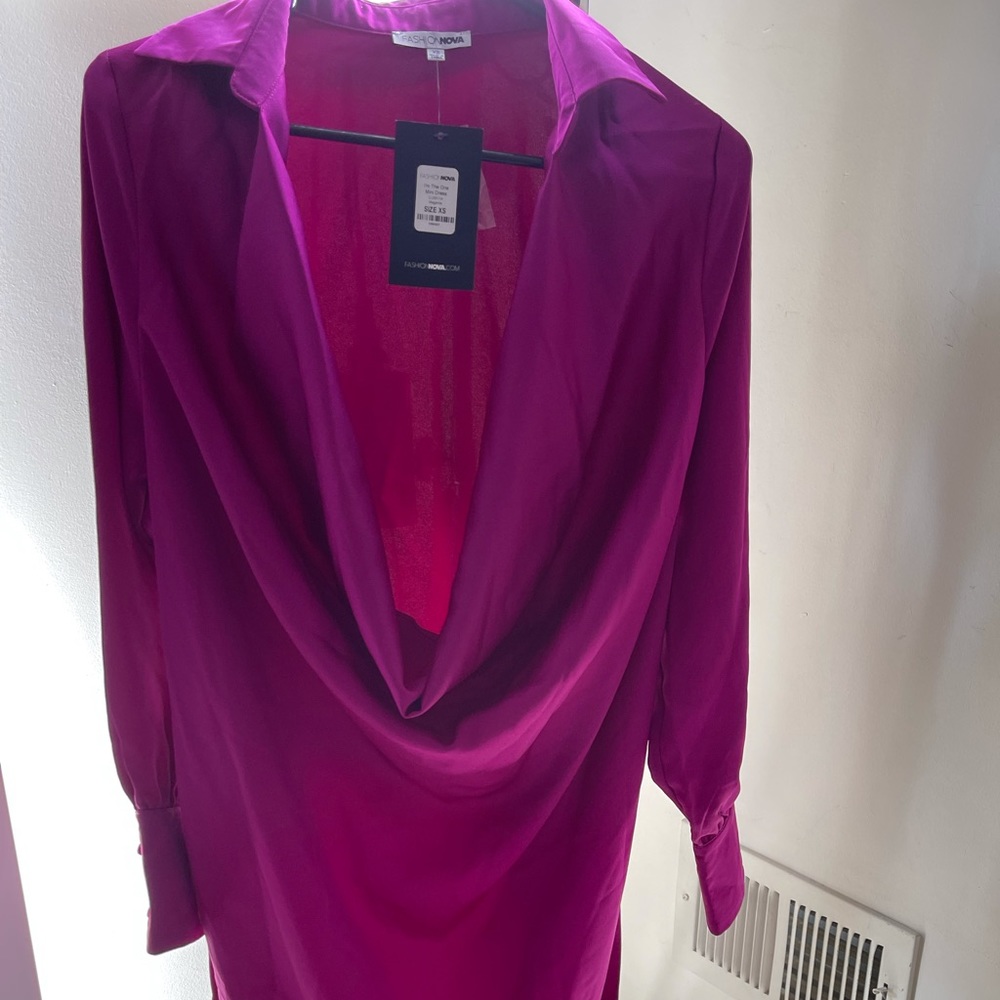 Fashion Nova Magenta Mini Dress